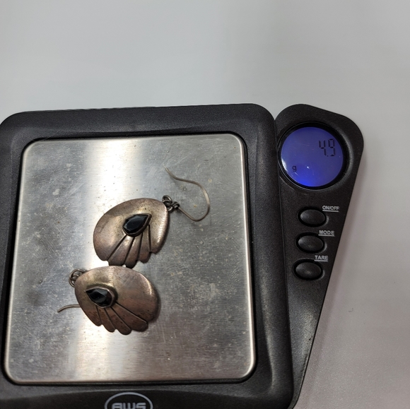 Vintage Sterling & Hematite earrings - Picture 5 of 8